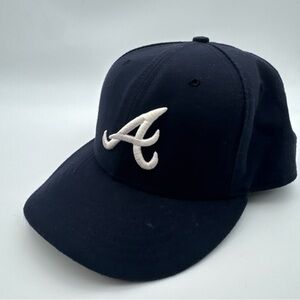 New Era 59Fifty Atlanta Braves Cap Fitted 7 1/4 Blue On Field MLB Embroidered